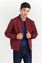 Maroon Bomber Jacket JKT-WOV22-010