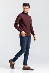 Maroon Fashion Sweater FS-SWT-ACR-FD-430-01