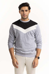 Monochrome Color Block SweatShirt SWS-F22-037