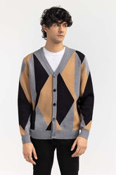 Multi Color Argyle Cardigan SWT-FFSCD22-222