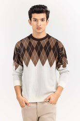 Multi Color Argyle Crew Neck Sweater SWT-FFSOS22-124