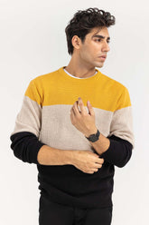 Multi Color Block Crew Neck Sweater SWT-FFSCN22-125