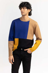 Multi Color Block Crew Neck Sweater SWT-FFSCN22-234