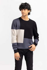 Multi Color Block Crew Neck Sweater SWT-FFSCN22-239