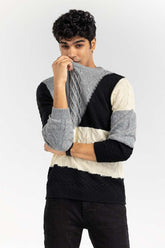 Multi Color Block Crew Neck Sweater SWT-FFSCN22-270