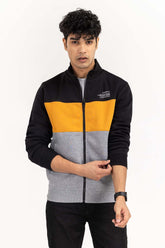 Multi Color Block Track Zipper JKT-KNTMNZ22-059