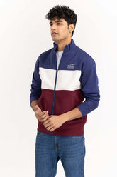 Multi Color Block Zipper JKT-KNTMNZ22-058