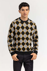 Multi Color Diamond Crew Neck Sweater SWT-FFSCN22-131