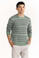 Multi Color Novajo Crew Neck Sweater SWT-FFSCN22-178