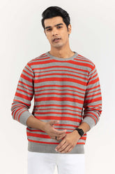 Multi Color Striped Crew Neck Sweater SWT-FFSCN22-129