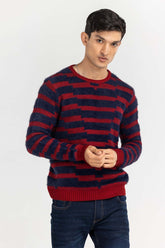 Multi Color Striped Crew Neck Sweater SWT-FFSCN22-157