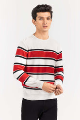 Multi Color Striped Crew Neck Sweater SWT-FFSCN22-165