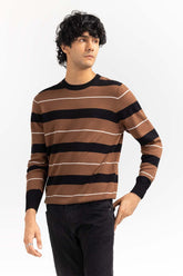 Multi Color Striped Crew Neck Sweater SWT-FFSCN22-233