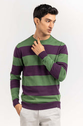 Multi Color Striped V Neck Sweater SWT-FFSVN22-148