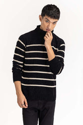 Multi Color Striper chenille Turtle Neck Sweater SWT-FFSTN22-208-2