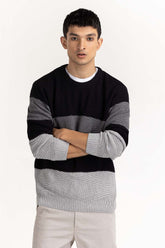 Multi Color Striper Crew Neck Sweater SWT-FFSMNZ22-212