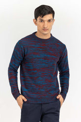 Multi Color Textured Crew Neck Sweater SWT-FFSCN22-160