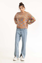 Multi Colored Loose Fit Sweater 224-211-043