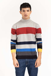 Multi Striped Turtleneck Sweater SWT-FFSTN22-139