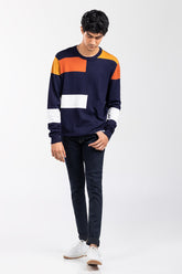 Navy-Mustered Fashion Sweater FS-SWT-VPN-FD-432-01