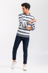 Navy-White Fashion Sweater FS-SWT-ACR-FD-426-01