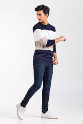 Navy-White Fashion Sweater FS-SWT-VPN-FD-451-01