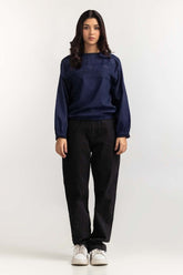 Navy Basic Blouse 231-217-078