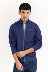 Navy Basic Track Zipper JKT-KNTMNZ22-052
