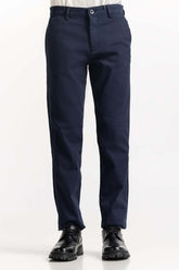 Navy Blue Basic Khaki Pant MNTRCSS24025