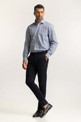 Navy Blue Checkered Formal Shirt MN-FS-YD24-054