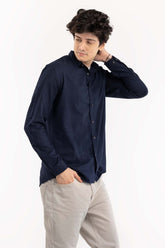 Navy Button Down Shirt 224-117-050