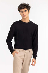 Navy Cabling Crew Neck Sweater SWT-FFSCN22-240