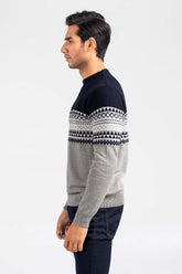 Navy Grey Fashion Sweater FS-SWT-FD-355-01