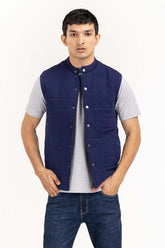 Navy Knitted Gilet JKT-KNTVST22-027