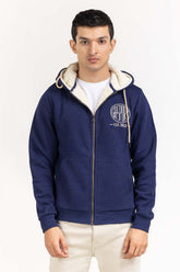 Navy Knitted Jacket JKT-KNTHZ22-046