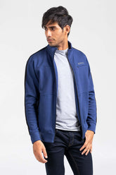 Navy Mock Neck Zipper Jacket JKT-MNZ-76-02