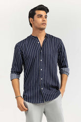 Navy Stripped Casual Shirt CS-YD22-001