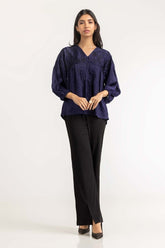 Navy Woven Blouse 231-217-054
