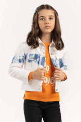 Junior Girl Non Denim Tie Dye Jacket 224-410-060