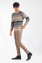 Oatmeal Black Fashion Sweater FS-SWT-FD-377-01