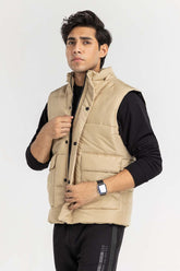 Off-White Puffer Gilet with Hoodie JKT-WVST22-006