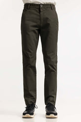 Olive Basic Khaki Pant MNTRCSS24026