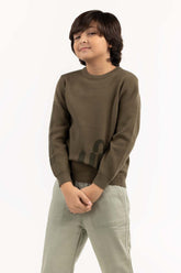 Junior Boy Olive Green Sweater 224 -311-027