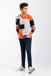 Orange-Black Fashion Sweater FS-SWT-VPN-FD-414-01