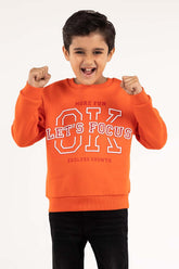 Toddler Boy Orange Sweatshirt 224-512-010