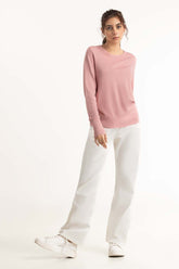 Pink Basic Knit Sweater 224-211-008