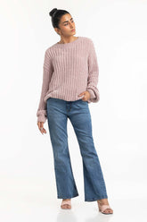 Pink Soft Knit Sweater 224-211-039