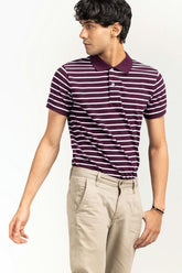 Plum-White Polo PKP-YD-D66