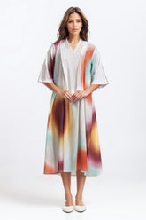 Printed V-Neck Dress WM-DRS-SS24-045