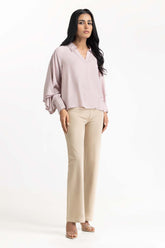 Purple Blended Casual Shirt 231-217-056